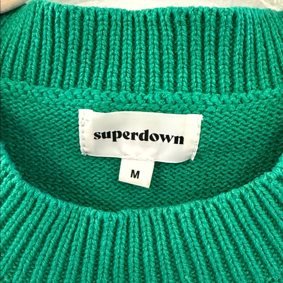 Superdown Valeria Crop Sweater in Jade - Picture 3 of 3